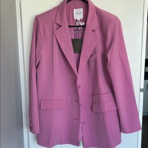 Le Lis Mauve-Pink Single-Breasted Blazer